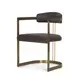 Hollyfield II Charcoal and Brown Leather Upholstered Dining Chair