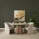 Curtis Cream Upholstered Dining Arm Chair