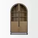 Sloan Light Brown and Black 2 Door Curio Cabinet