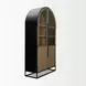 Sloan Light Brown and Black 2 Door Curio Cabinet