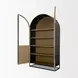 Sloan Light Brown and Black 2 Door Curio Cabinet