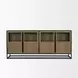 Sloan Light Brown and Black 4 Door Sideboard