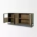 Sloan Light Brown and Black 4 Door Sideboard
