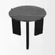 Rumer Black Round Marble Top Side Table