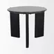 Rumer Black Round Marble Top Side Table