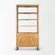 Belford Light Brown 2 Door Open Bookcase