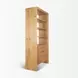 Belford Light Brown 2 Door Open Bookcase