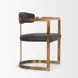 Hollyfield II Charcoal and Brown Leather Upholstered Dining Chair