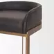 Hollyfield II Charcoal Brown Leather Upholstered Counter Height Stool with Nailhead Trim