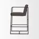 Stamford Charcoal Leather Upholstered Counter Height Stool