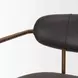 Parker Charcoal Brown Leather Upholstered Counter Height Stool