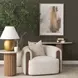 Kornelia Soft Oatmeal Upholstered Accent Chair