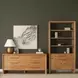 Belford Light Brown 2 Door Open Bookcase