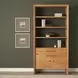 Belford Light Brown 2 Door Open Bookcase