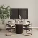 Hollyfield II Charcoal and Brown Leather Upholstered Dining Chair