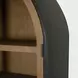 Sloan Light Brown and Black 2 Door Curio Cabinet