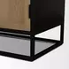 Sloan Light Brown and Black 2 Door Curio Cabinet