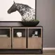 Sloan Light Brown and Black 4 Door Sideboard
