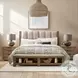 Horizon Fernhill Smoke Queen Upholstered Panel Bed With Bench Footboard