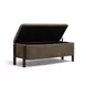 Abby Brown Upholstered Storage Accent Bench