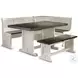 Autumn Echo White 75" Breakfast Nook Dining Set