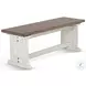 Willow Nest Marble White and Buck Skin 48" Dining Bench