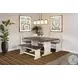 Willow Nest Wood 75" Breakfast Nook Dining Set