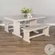 Seaside White 60" Rectangular Dining Table