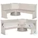 Seaside White 75" Breakfast Nook Dining Set