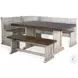 Rustic Refined Gray 75" Breakfast Nook Dining Set