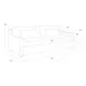 Cresta Kumo Sand Performance Fabric 96" Sofa