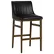 Halden Bravo Black Upholstered Bar Stool