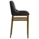 Halden Bravo Black Upholstered Bar Stool