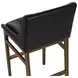 Halden Bravo Black Upholstered Bar Stool