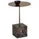 Tara Brown and Gold Round End Table