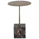Tara Brown and Gold Round End Table