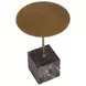Tara Brown and Gold Round End Table