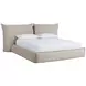 Amoris Danny Cream King Upholstered Panel Bed