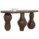 Brinley Dark Brown Outdoor Oval Console Table