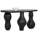 Brinley Black Outdoor Oval Console Table