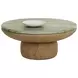 Orina Sage and Brown Outdoor Round Coffee Table