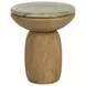 Orina Sage and Brown Outdoor Round End Table
