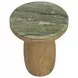 Orina Sage and Brown Outdoor Round End Table