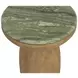 Orina Sage and Brown Outdoor Round End Table