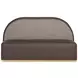 Pella Eglinton Espresso and Gellar Earth Upholstered Banquette