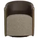 Aria Gellar Earth and Eglinton Espresso Upholstered Swivel Lounge Chair