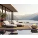 Barcelona Palazzo Cream Performance Fabric Upholstered Outdoor 84" Chaise Lounger