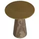Lunara Gold and Antique Brown Round Low End Table