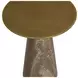 Lunara Gold and Antique Brown Round Low End Table