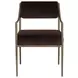 Belen Diamond Mink Upholstered Dining Arm Chair